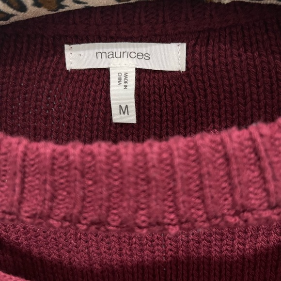 womens maurice’s size medium maroon sweater - Picture 8 of 10
